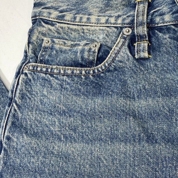 NEW HOPE Men Jeans Blue Size 30 Skid Loose Fit Wide Flared Leg Cotton Mid - Picture 7 of 9